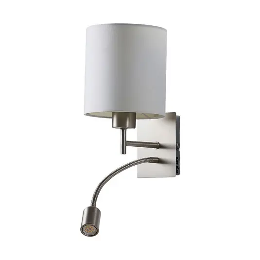 Camilo Wandleuchte Nickel/White - Lindby Schneller Versand