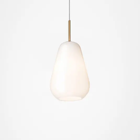 Expressversand Anoli 1 Pendelleuchte Small Nordic Gold/Opal White - Nuura