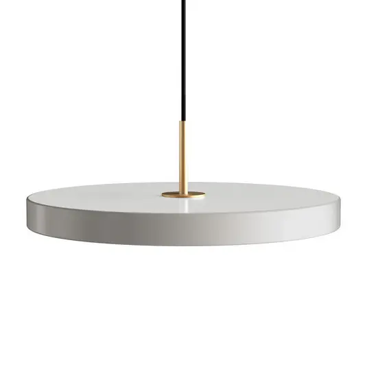 Kracherpreis Asteria Medium LED-Hängelampe hellgrau/messing 43 cm - UMAGE