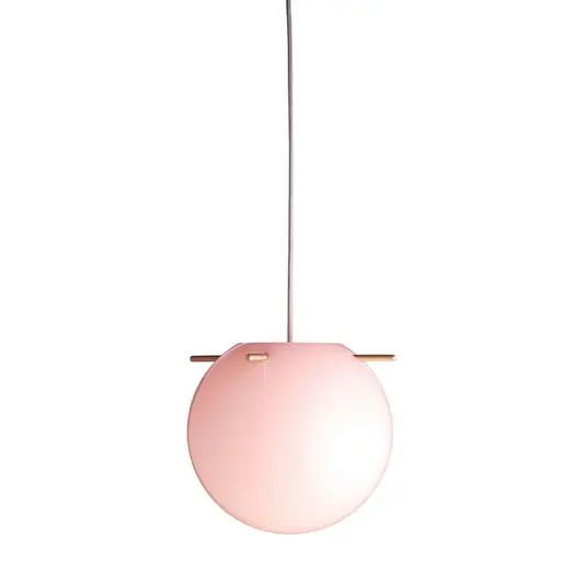 Koi Pendelleuchte Ø32 Opal Rose/Brass - Frandsen Ausverkauf