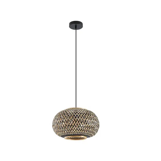 Nerys Pendelleuchte Black/Wood - Lindby Aktuell
