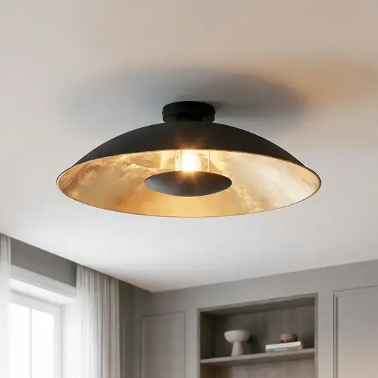 Expressversand Emilienne Deckenleuchte Black/Gold - Lindby