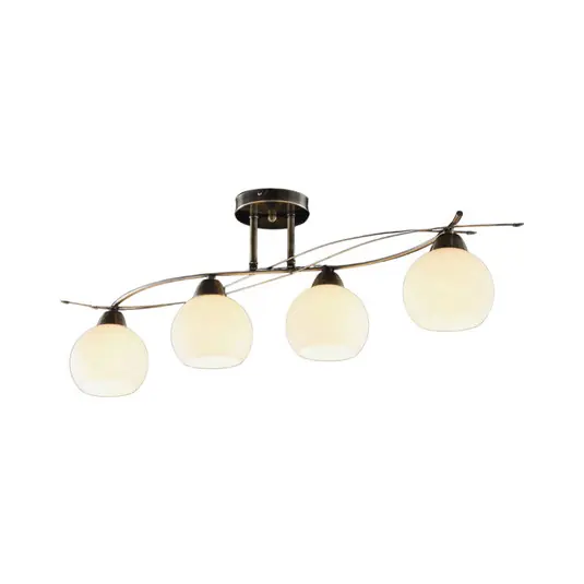 Leanda 4 Deckenleuchte Opal/Antique Brass - Lindby Heißes Angebot