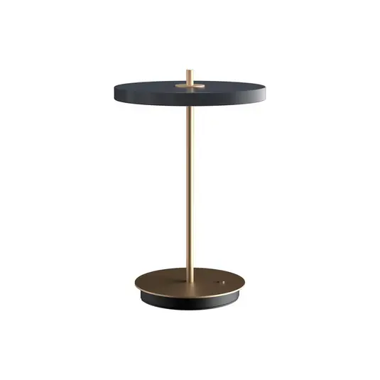 Asteria Move LED-Akkutischlampe, grau/messing, 31cm - UMAGE Nur Für Kurze Zeit