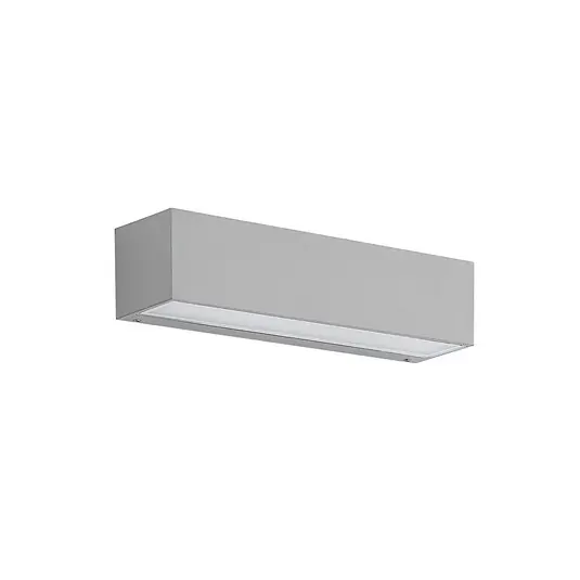 Lengo LED-Außenwandleuchte, Down, L25, Silber - Lucande Preisknaller