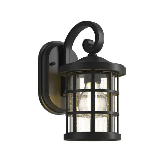 Garantierte Lieferung Ankea Außenwandleuchte H28 Black/Clear - Lindby