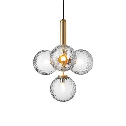 Preisreduziert Miira 4 Krohnleuchter Brass/Optic Clear - Nuura