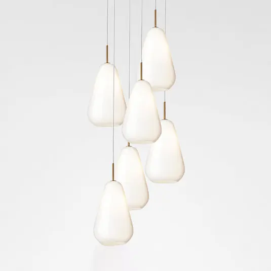 Anoli 6 Krohnleuchter Nordic Gold/Opal - Nuura Nur Heute