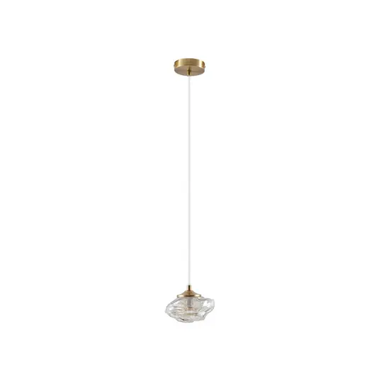 Angebot Piatra Pendelleuchte Bernstein/Messing - Lindby