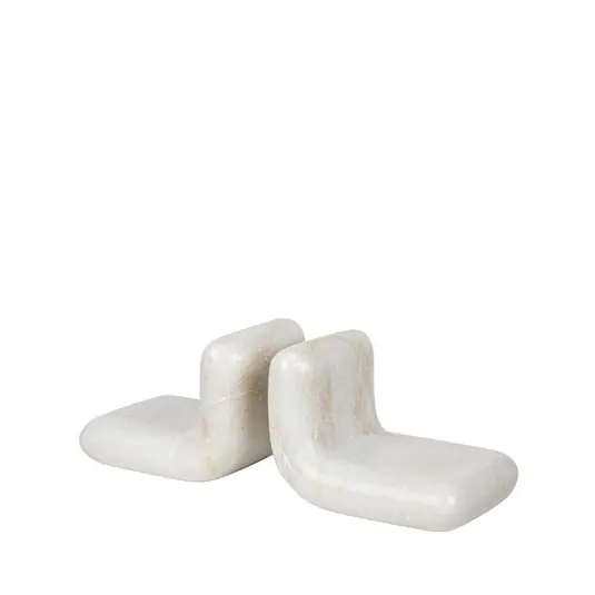 Highlight Stone Bookends 2 pcs. Bildhauerei White - Tom Dixon