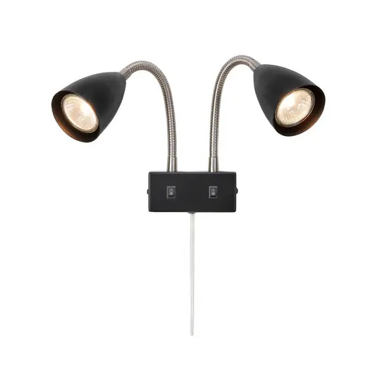 Ciro 2 Wandleuchte Black/Steel - Markslöjd Echt
