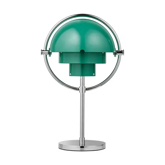 Multi-Lite Portable Tischlampe, chrom/blaugrün, 30 cm - GUBI Sonderangebot