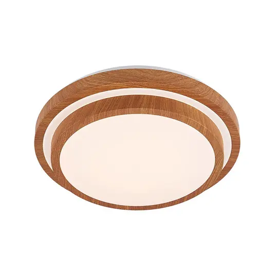 Schnäppchen Lindby LED-Deckenleuchte Vaako, Ø 41 cm, Metall, Holzoptik