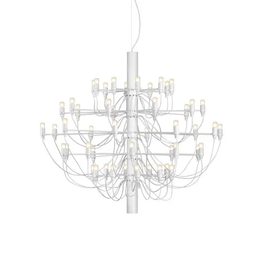 2097/50 C Pendelleuchte w/Frosted Bulbs Matte White - Flos Expressversand