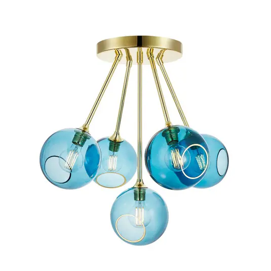 Ballroom Molecule Pendellampe blau, 5-flammig - Design By Us Bestseller