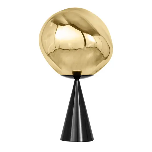 Melt Cone Fat Tischleuchte Gold/Schwarz - Tom Dixon Neue Kollektion