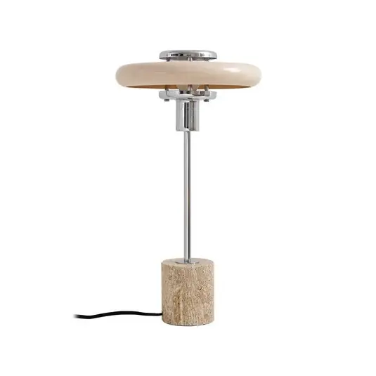 Top-Seller Branford Tischleuchte beige Travertin 46 cm - Lindby