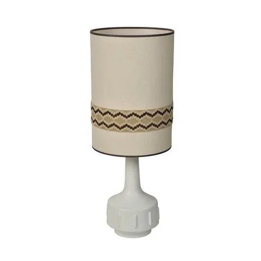 Preis Gesenkt Jimmy Tischlampe weiß/beige Borte Höhe 83 cm - MARKET SET