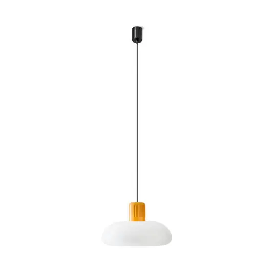 Sale Trepiù LED-Hängelampe, weiß/gelb, Ø 40 cm, Metall - Stilnovo