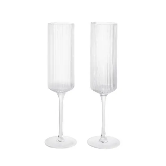 Versand Am Gleichen Tag Ripple Champagner-Glas, transparent, 2er-Set - ferm LIVING