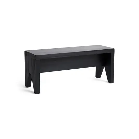 Finale Aktion Manolito Hocker, Kiefernholz schwarz, 60 x 20 x 25 cm - HAY