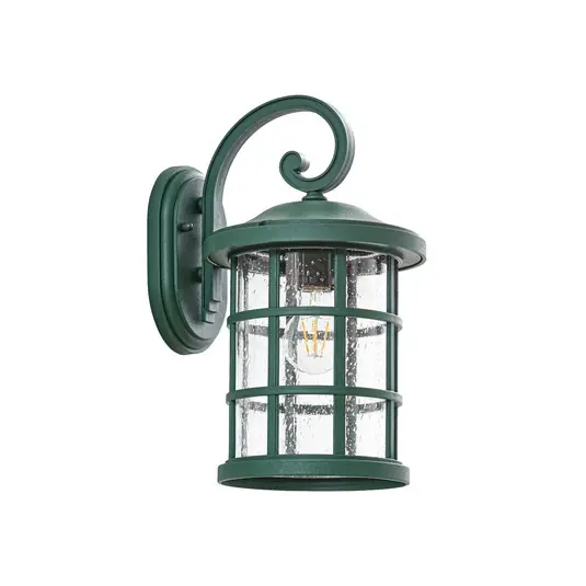 Ankea Außenwandlampe, Höhe 37 cm, grün, E27, IP23 - Lindby Super-Preis