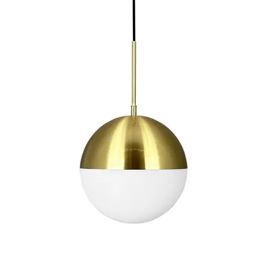Solange Der Vorrat Reicht Nova D25 Pendelleuchte, opal/messing, Metall - Dyberg Larsen