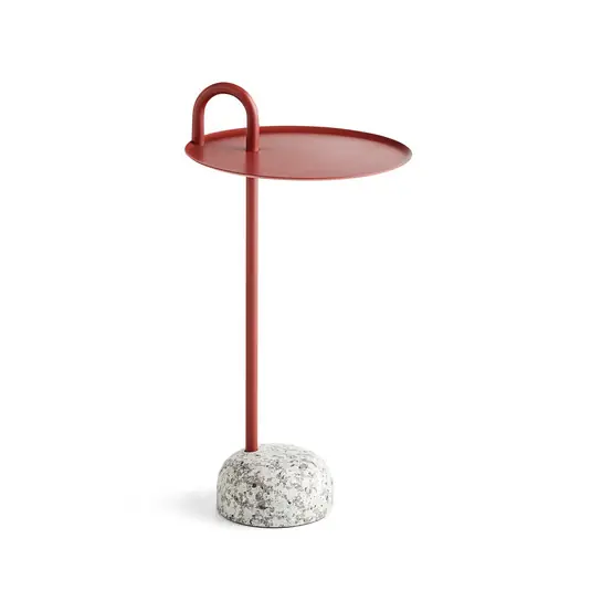 Bowler Beistelltisch, rot, Höhe 70,5cm, Granit/Stahl - HAY Versand Am Gleichen Tag