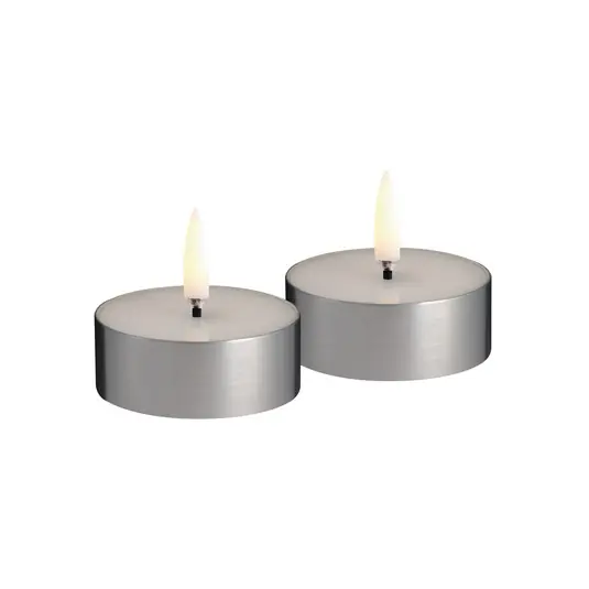 Meistverkauft MELTED MAXI LED-Teelicht 2er-Set, silber - Uyuni Lighting