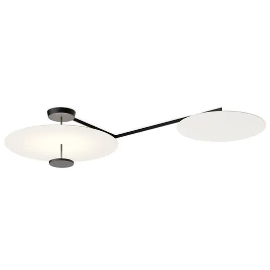 Garantierte Lieferung Flat LED-Deckenleuchte, 3-flg., Ø 90 cm, weiß - Vibia