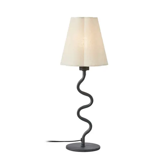 Veya Tischleuchte, schwarz/beige, Leinen, Höhe 41 cm, E14 - Markslöjd Angebot