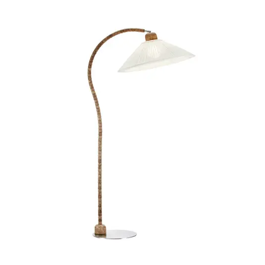 Esset Stehleuchte, braun/weiß, Holz, Höhe 150 cm - Markslöjd Neue Kollektion