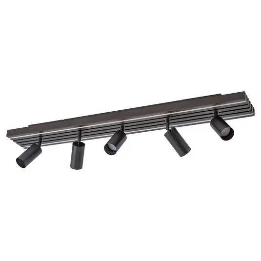 Tiron LED-Deckenstrahler, 5-flg., 100 cm, Eiche - Lucande Preiswert