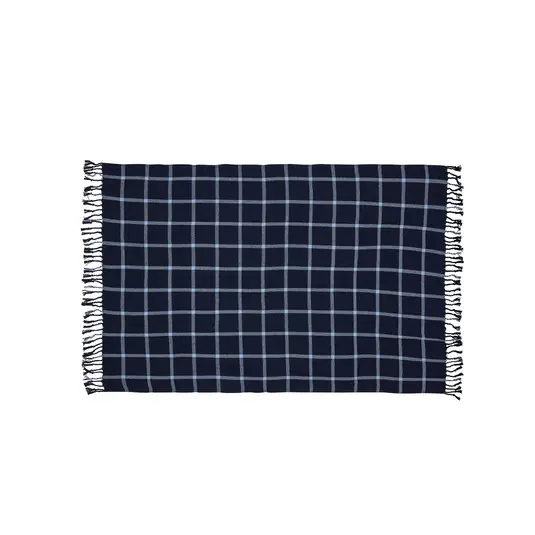 Mega-Angebot Flok Decke dunkelblau 200 cm - HÜBSCH