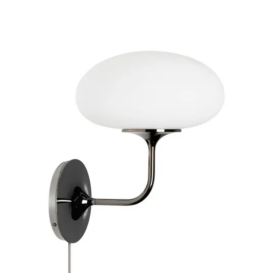 Stemlite Wandlampe schwarz-chrom Breite 32 cm Stecker - GUBI Aktuell