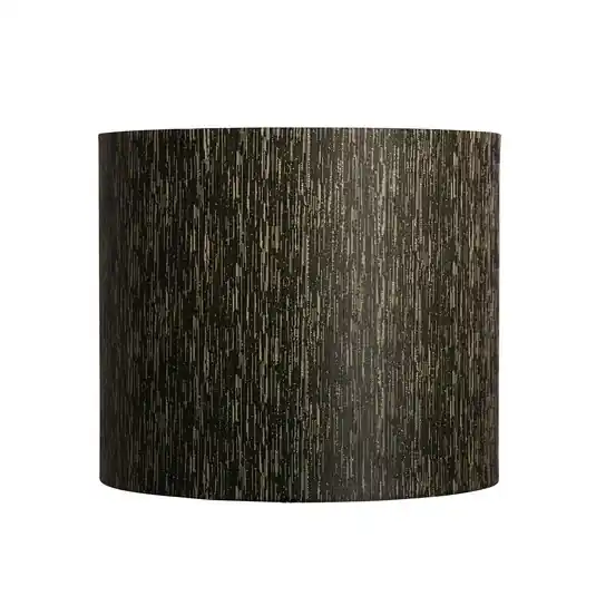 Erica Lampenschirm schwarz/gold, Ø29cm, Textil - Watt & Veke Versand Am Gleichen Tag