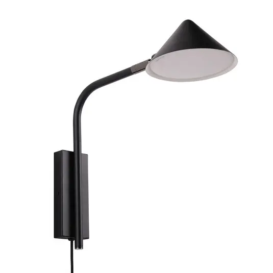 Super-Preis Kuro Wandlampe, schwarz, 32 cm, Stecker, G9 - Watt & Veke