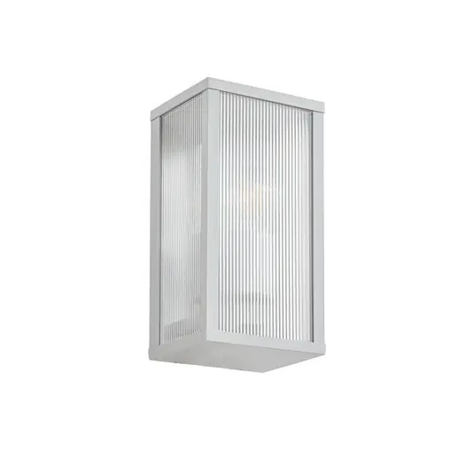 Peldar Außenwandlampe, 26cm hellgrau/geriffelt IP44 - Lindby Solange Der Vorrat Reicht