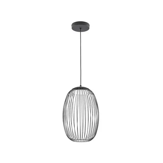 Richi LED-Außenhängeleuchte, Ø 40 cm, schwarz, dimmbar, IP44, Metall - Lucande Neue Ware