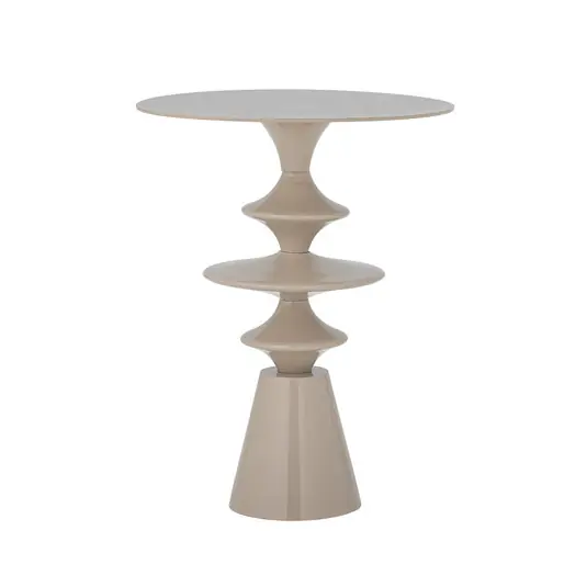 Neu Im Sortiment Samio Beistelltisch, beige, Höhe 47 cm, Alu - Bloomingville