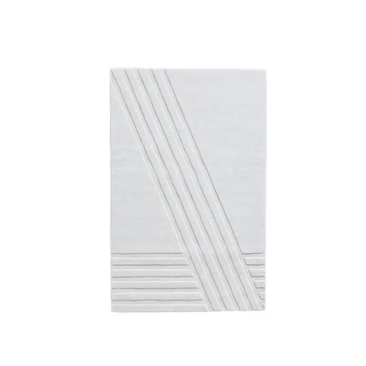 Markenware Kyoto Teppich, weiß, 90 cm x 140 cm, Wolle - Woud