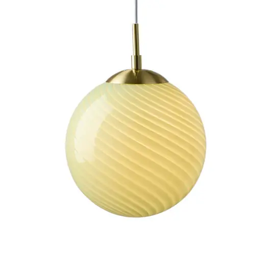 Echt CANDY BALL Hängelampe, oliv/altmessing Ø 20 cm - Halo Design