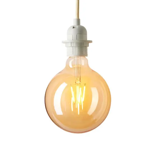 BASIC Hängeleuchte, weiß/beige, Ø 8 cm, E27 - Halo Design Begrenztes Angebot