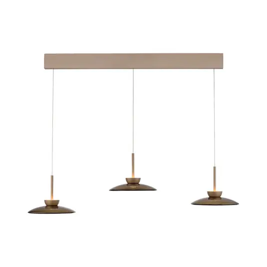 Beliebt Moon LED-Hängelampe bronce Amberglas (dunkel), 3-flg. - PURE