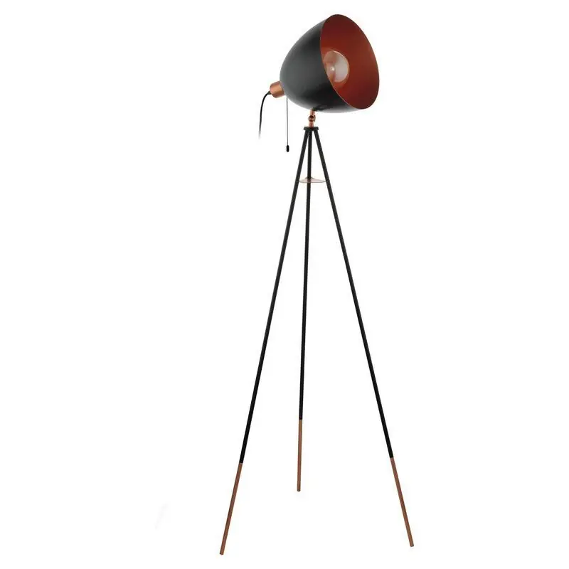 Geprüft Kupfer moderne Stativlampe Metall, Maick, mit Zugschalter