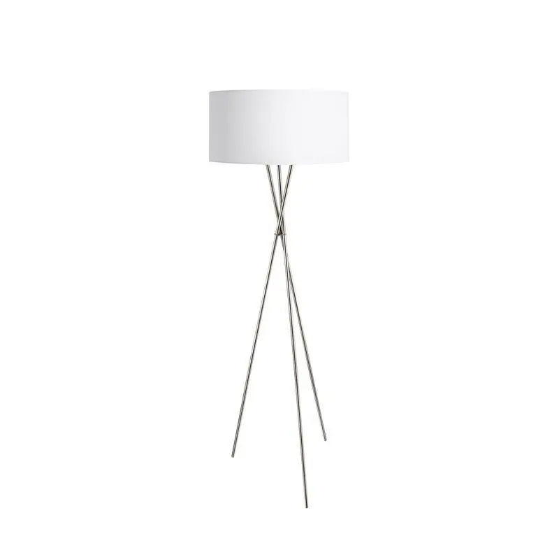 Weiße moderne Stativlampe Stoff, Anuschka, mit Schalter Super-Preis