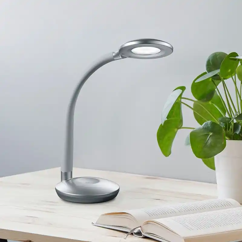 Graue Schreibtischlampe Modern, Jesse, 3W, 3000K LED, mit Touch-Dimmer Saisonangebot