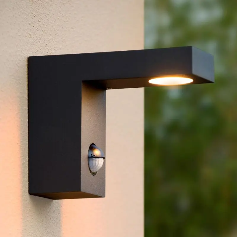 Top-Angebot Anthrazit Außen Wandleuchte mit Bewegungsmelder Modern, Texas, 6W, 3000K LED, IP54