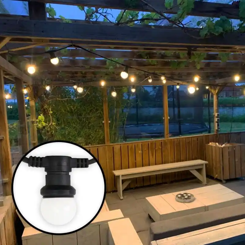 5m Lichterkette mit 10 weißen Lampen Begrenztes Angebot