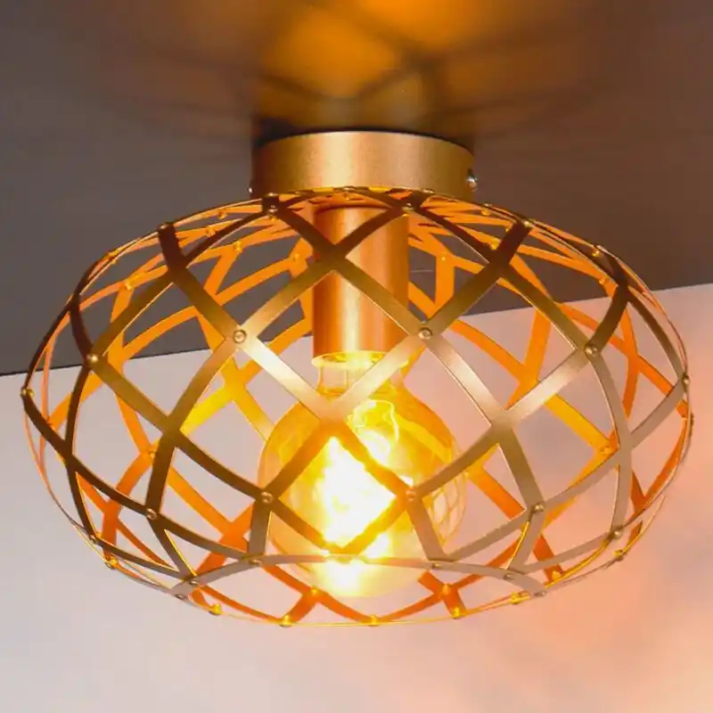 Goldene Deckenlampe Modern, Wolfram Saisonangebot